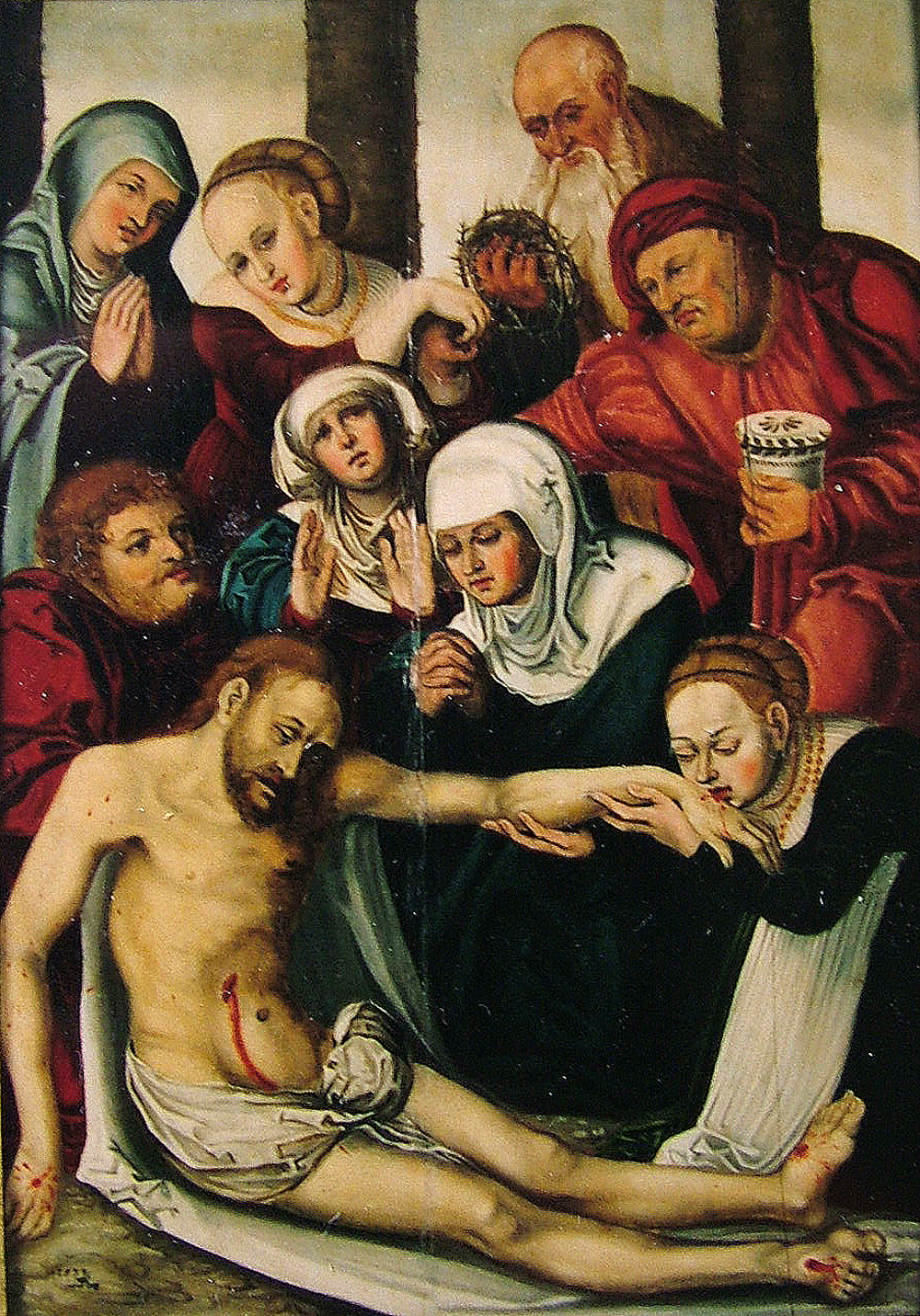 Tafelgemälde „Die Beweinung Christi“ von Lukas Cranach (1536) - Erdmann